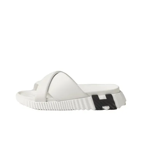 HERMES Slide Slippers Women's White