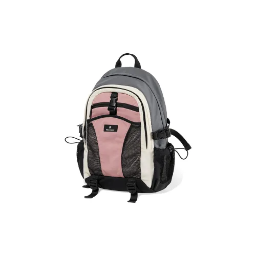 LIVEBOX EN DIRECT Nylon Backpack Large Size Women's Pink/Black/Khaki