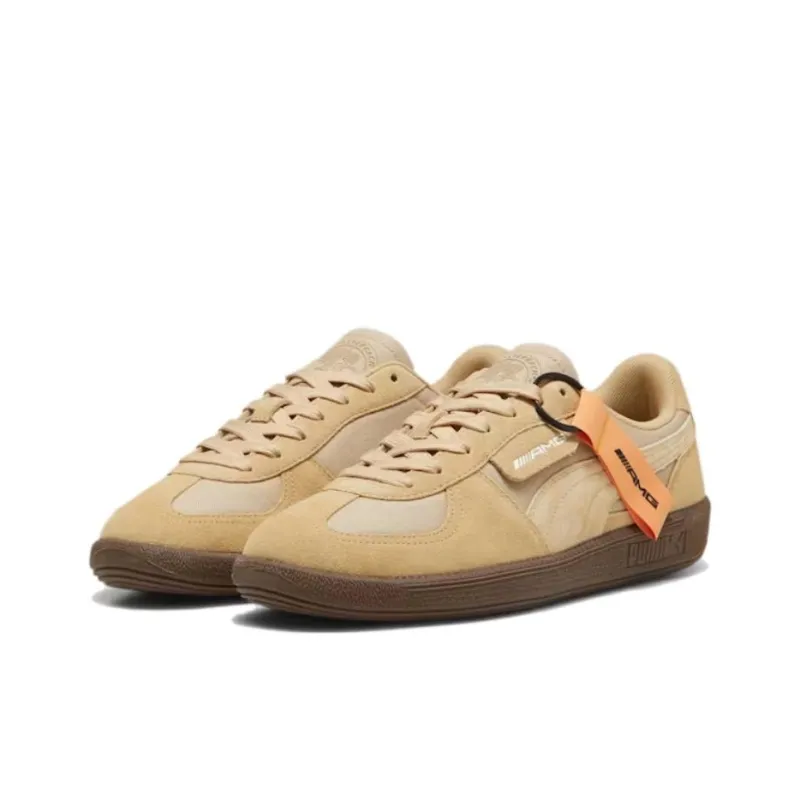 PUMA Mercedes AMG Non slip Lightweight Low Top Skateboard Shoes Unisex Khaki-2