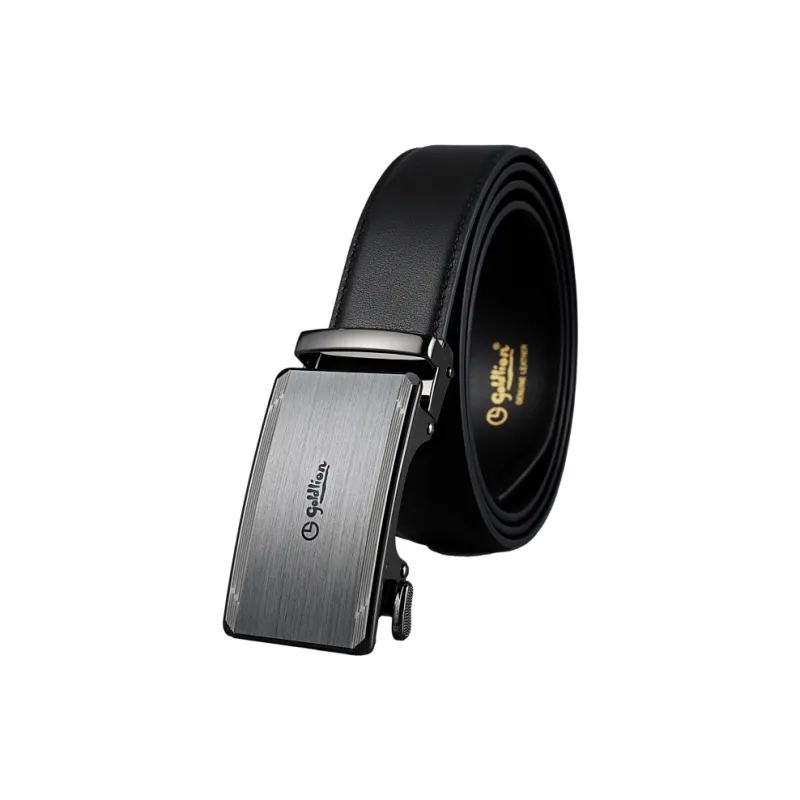 GOLDLION Smooth Finish Automatic Buckle Split Cow Leather Belts Men's 3.5cm-2
