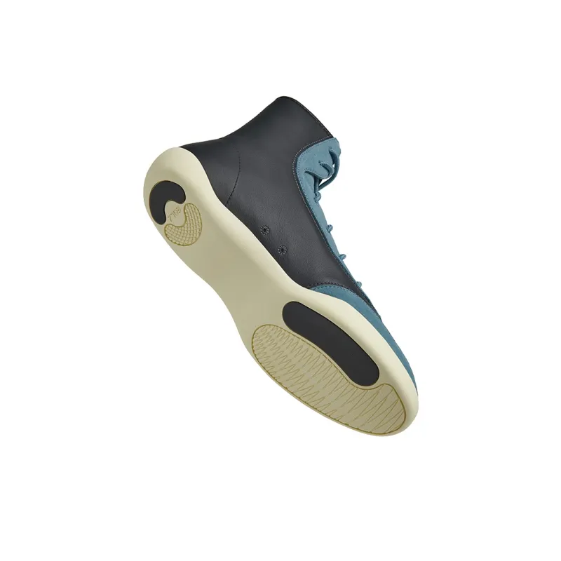 EQLZ EQUALIZER Vintage Basketball Shoes Unisex High Top Phantom Black/Classical Style Blue-1