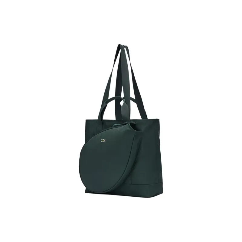 LACOSTE Fabric Tote Bag, Shopping Bag, Handbag, Shoulder Bag Unisex Dark Green-1