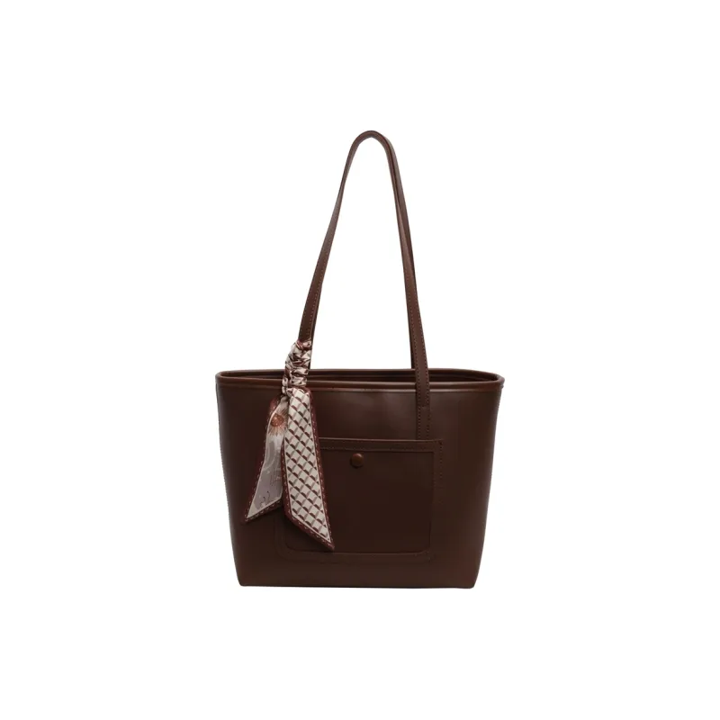 BAODIDAISHU PU Tote Bag Shoulder Bag Women's Ecru/Black/Khaki/Brown-18