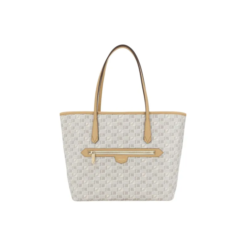 MOREAU Leather Tote Bag Shopping Bag Shoulder Bag Handbag Women's Beige-0
