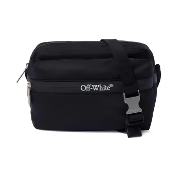 OFF WHITE Logo Printed Zip Up Messenger Bag