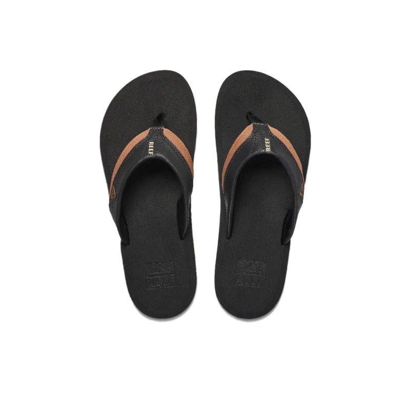 REEF Slip-Resistant Flip Flops Men's Black/Tan-3