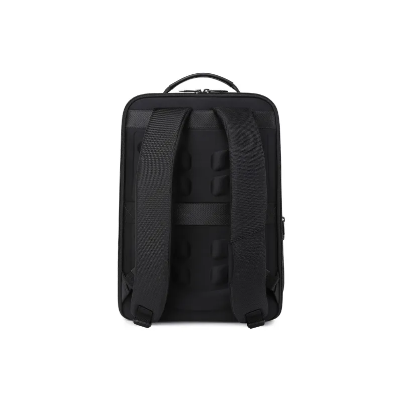 QRST Composite Fabric With Microfiber Backpack And Laptop Bag Men's Black-2