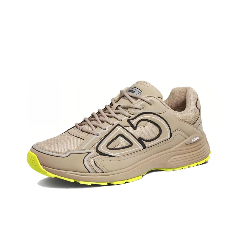 DIOR B30 CD Shoes Low Top Casual Shoes Men's Beige-2