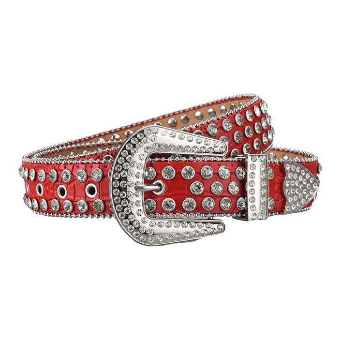 Emperor Penguin Belt Decoration With Rhinestones Rhinestone PU Artificial Leather Belts Women's 3cm-5