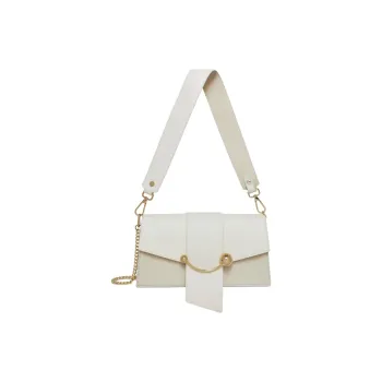 Strathberry Smooth Calf Leather Crossbody Bag Shoulder Bag Mini Women's Vanilla & White