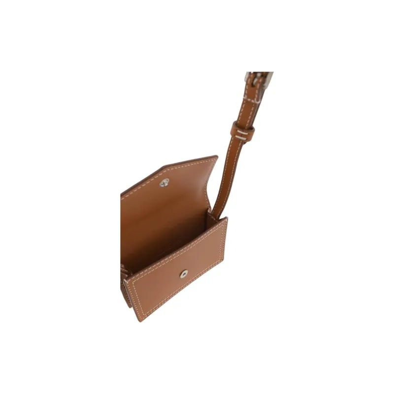 Jacquemus Leather Card Holder Men's Brown-4