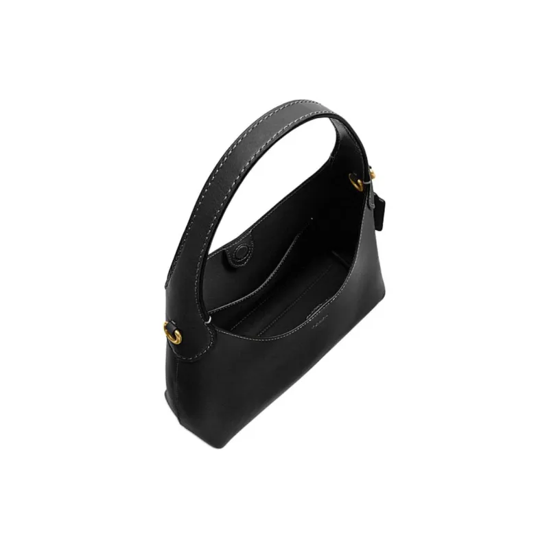 COACH Brooklyn Cow Leather Handbag, Shoulder Bag Women's Black-3