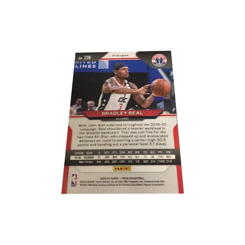 PANINI 20 21 Wizards, Beil, Red Crush Ice, Bradley Beal, Player Card, Card Product Access Sports Cards 1 Pc-1