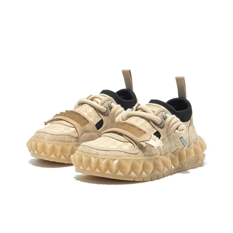 OETZI Ice Mountain Series 11 Casual Shoes Unisex Low Top Apricot-1