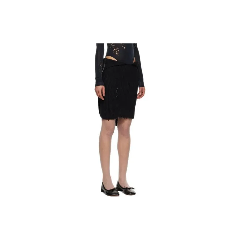 MM6 Maison Margiela Casual Short Skirts Women's Black-1
