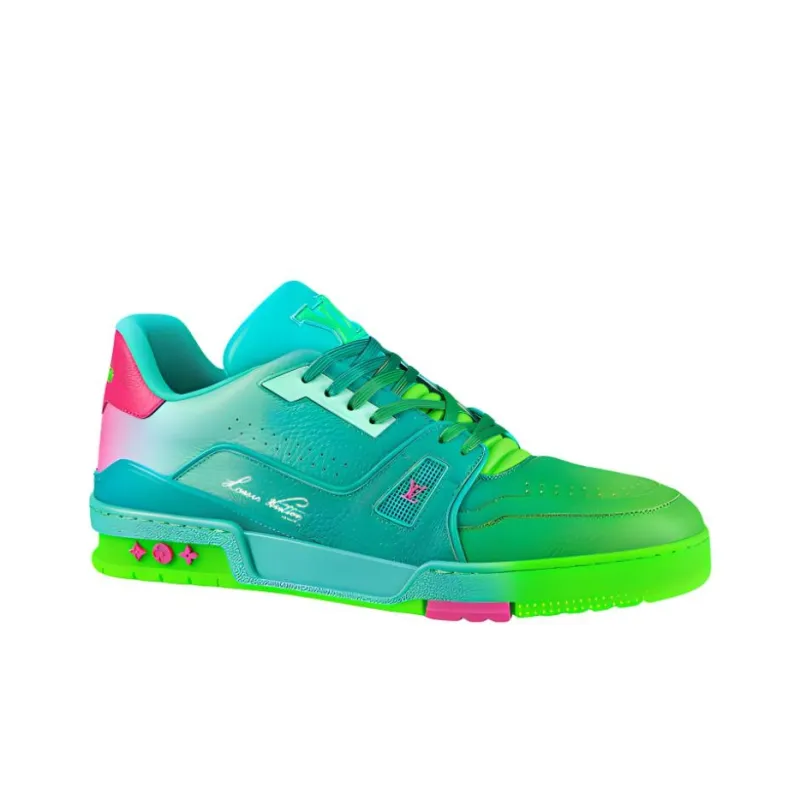 LOUIS VUITTON Trainer Sneakers 'Teal Green'-1