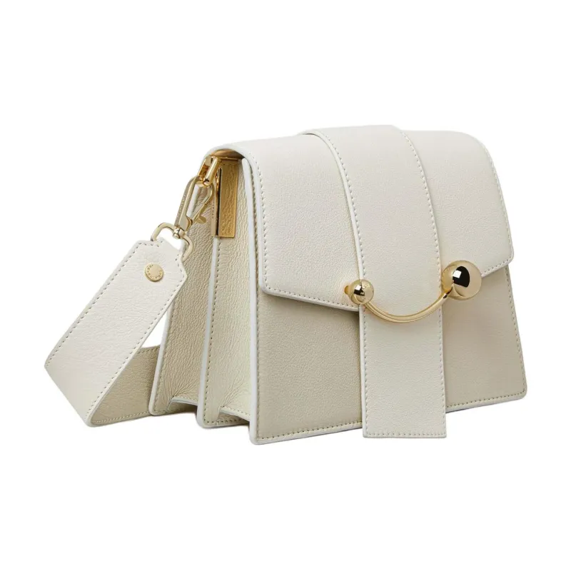 Strathberry Smooth Calf Leather Shoulder Bag Crossbody Bag Women's White-1