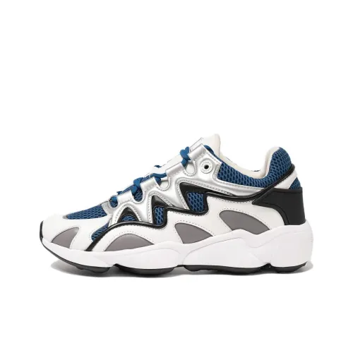 Sandro Low Top Chunky Sneakers Men's White Blue