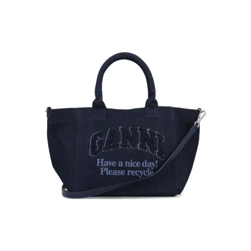 GANNI Logo Detailed Small Shopper Bag