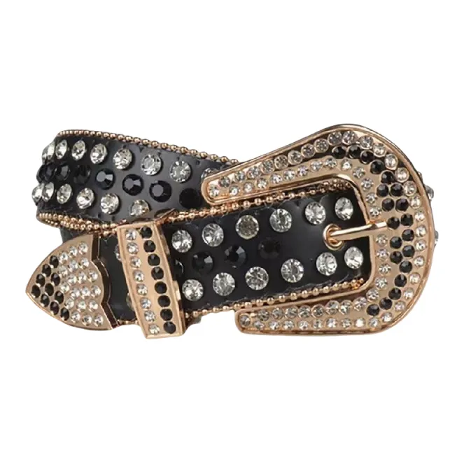 Emperor Penguin Belt Decoration With Rhinestones Rhinestone PU Artificial Leather Belts Women's 3cm-3