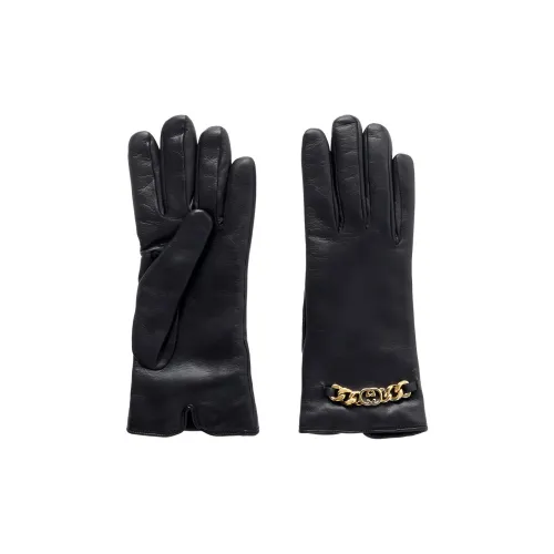 GUCCI Leather Gloves Women's Black