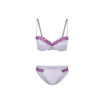Victoria's Secret Eva Balconette Bra And Panty Set In / Thistle Underwear Set Women's Purple