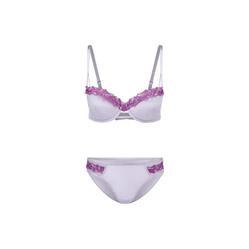 Victoria's Secret Eva Balconette Bra And Panty Set In / Thistle Underwear Set Women's Purple