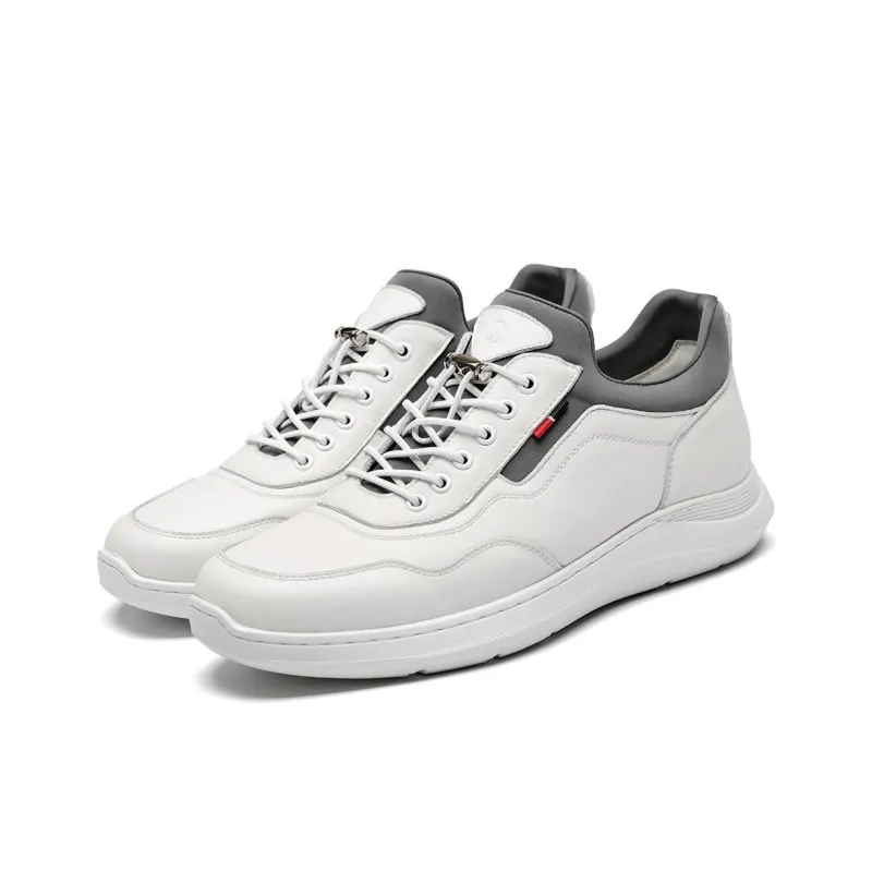 J.BENATO Low Top Casual Shoes 3.5cm Men's White-1