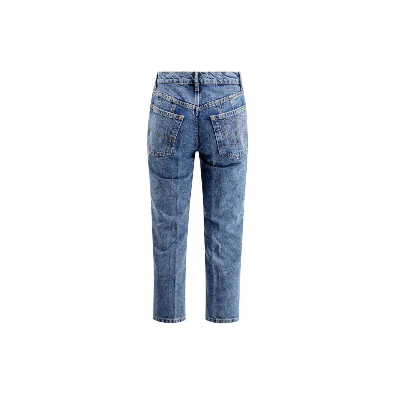 PHILOSOPHY DI LORENZO SERAFINI High Waist Cropped Slim Cut Jeans-1
