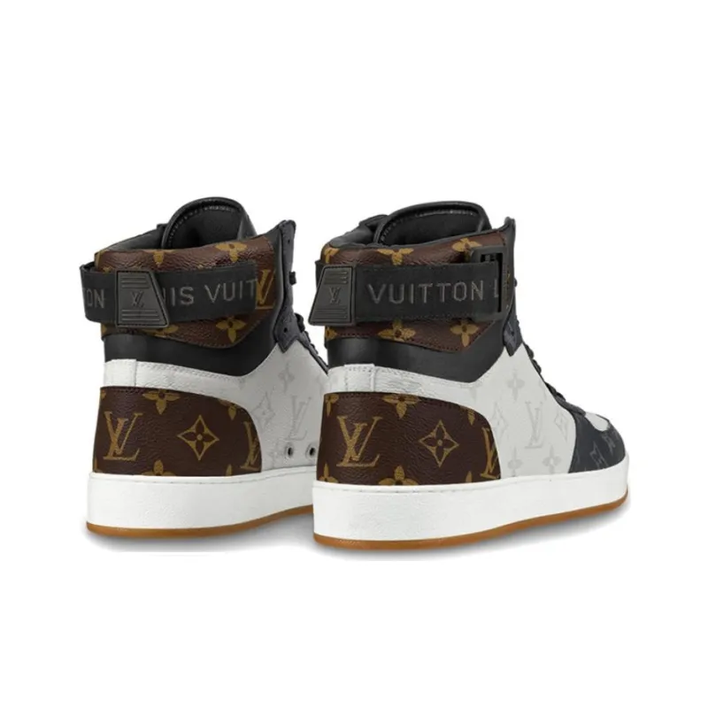 LOUIS VUITTON Rivoli Sneaker Boots 'Patched White Monogram'-4