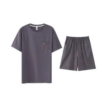 The Story Of The Flower Season Pajama Set Men's Gray