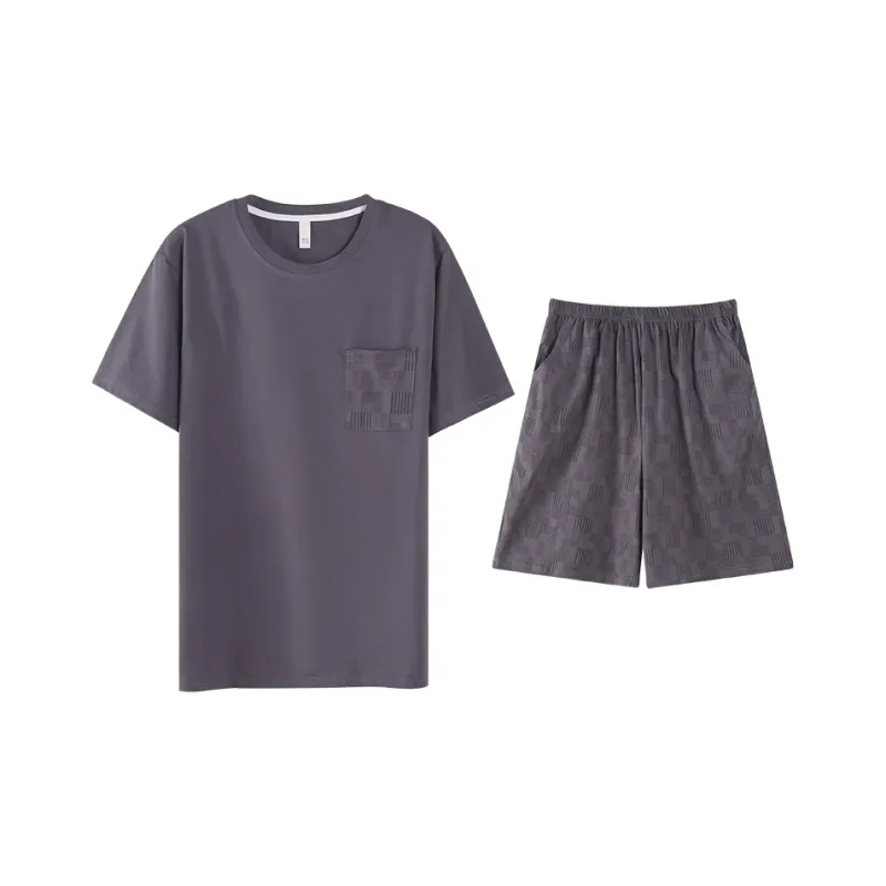 The Story Of The Flower Season Pajama Set Men's Gray-0