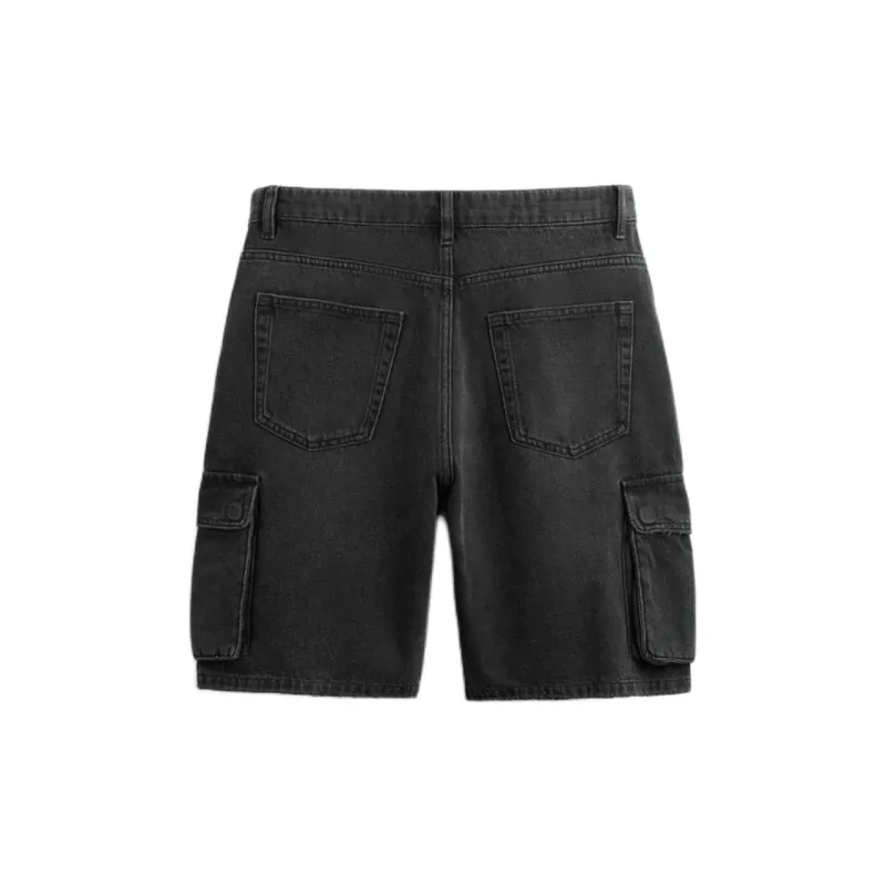 ZARA Denim Shorts Men Black-1