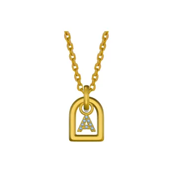 NEVERFAR S925 Silver Thick 18K Gold Plated Necklaces Women's