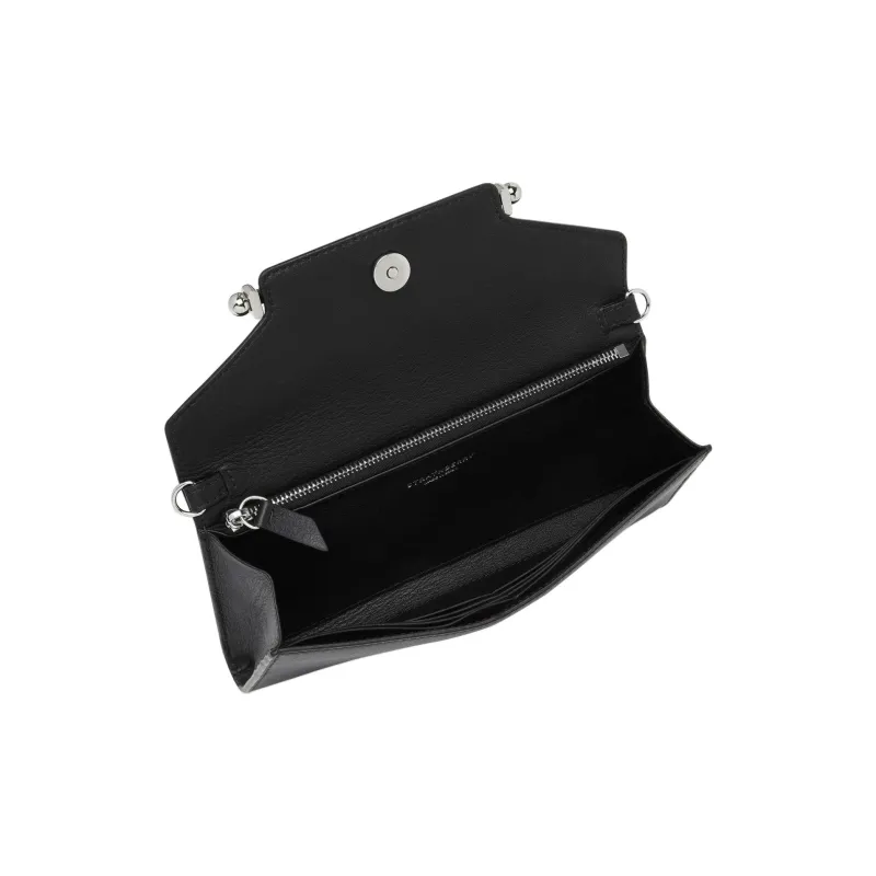 Strathberry Smooth Calf Leather Shoulder Bag Crossbody Bag Wallet Women's Black-3
