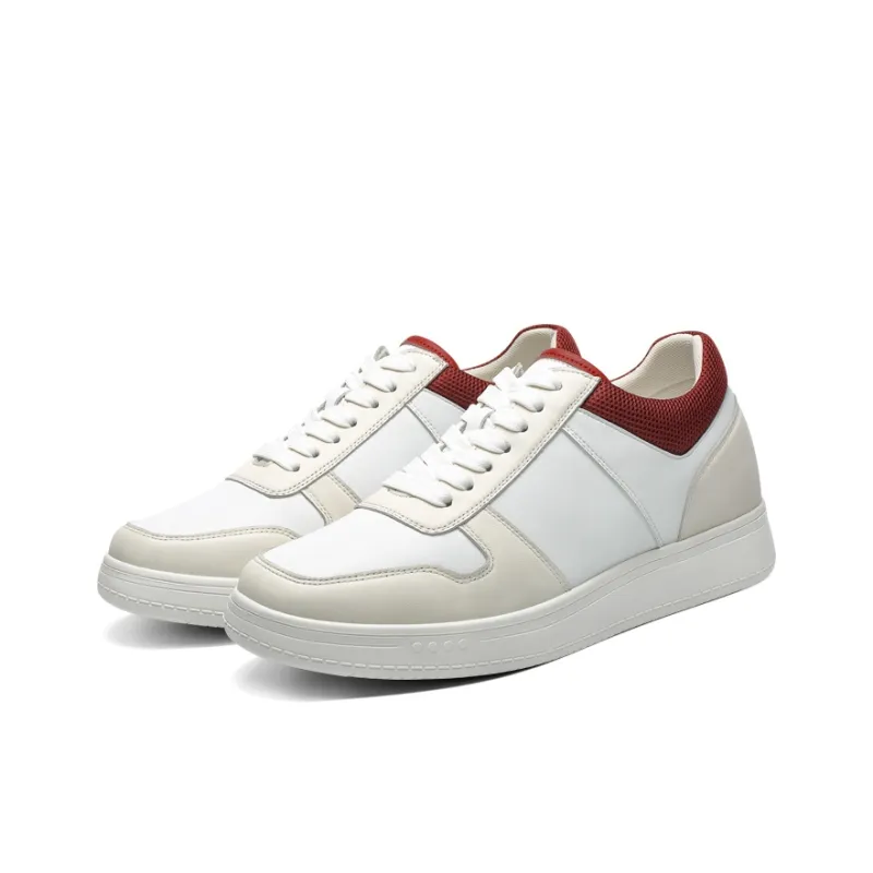 He Jinchang Low Top Skateboard Shoes Men's Beige Yellow-4