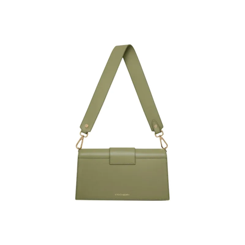 Strathberry Smooth Calf Leather Crossbody Bag Shoulder Bag Mini Women's Green-2