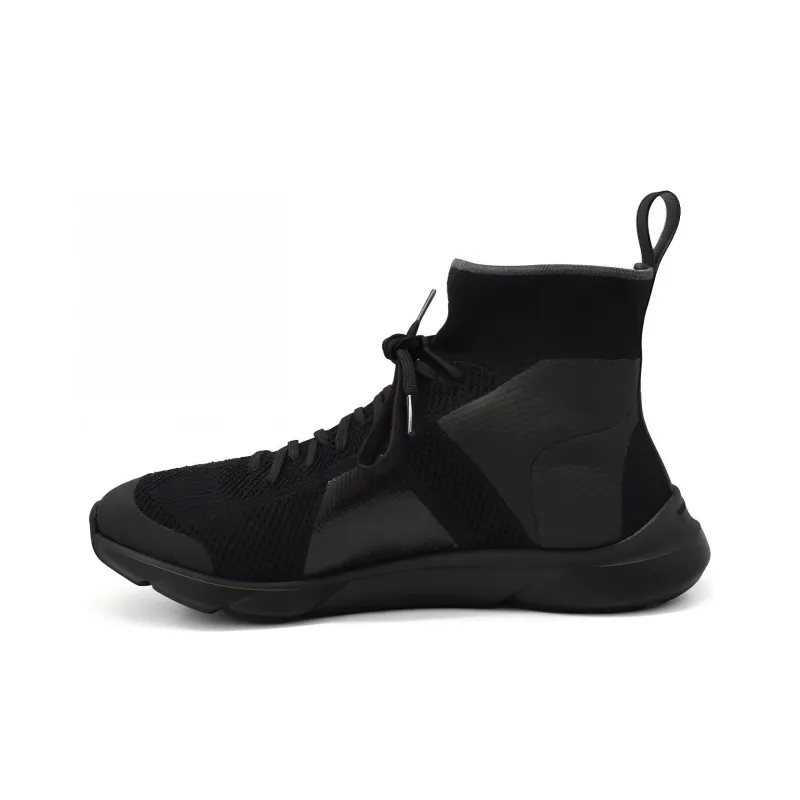DIOR B21 Mid-Top Casual Shoes Men's Black-0