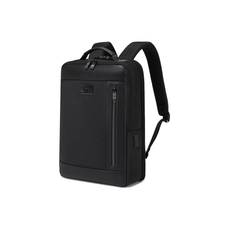 QRST Composite Fabric With Microfiber Backpack And Laptop Bag Men's Black-1