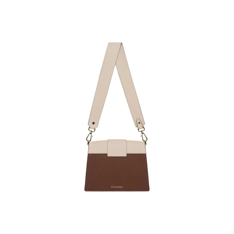 Strathberry Smooth Calf Leather Shoulder Bag Crossbody Bag Women's Oatmeal Multicolor Chocolate Multicolor Vanilla-2