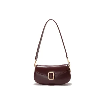 GXFMOD Genuine Leather Baguette Bag Shoulder Bags Women's Red