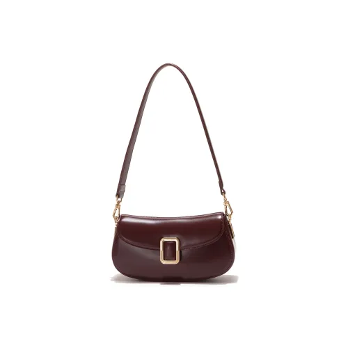GXFMOD Genuine Leather Baguette Bag Shoulder Bags Women's Red