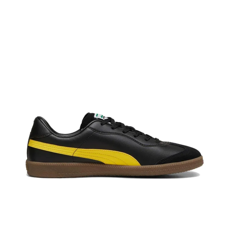 PUMA King Indoor Anti-Slip Wear-Resistant Soccer Shoes Men's Black Yellow-1