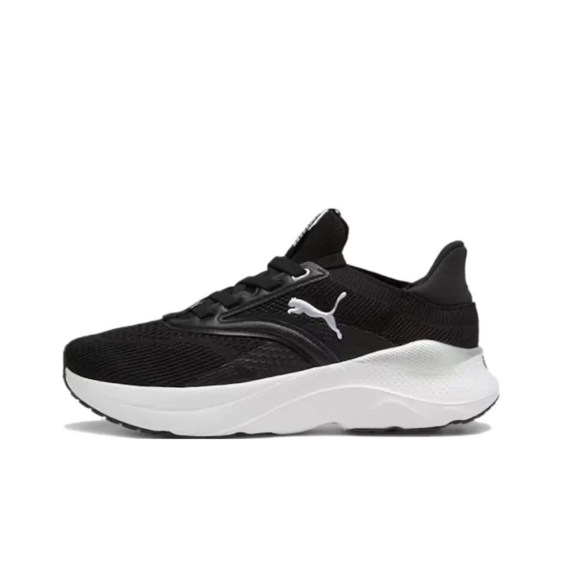 PUMA Softride Anti Slip Wear Resistant Low Top Running Shoes Women's Black-0
