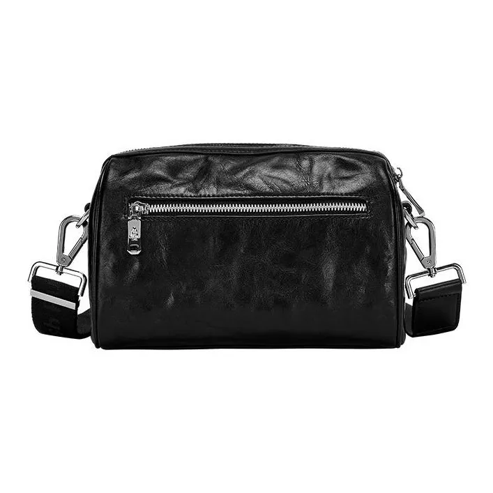 Hush Puppies Cow Leather Crossbody Bag Shoulder Bag Men's Black/Coffee-2