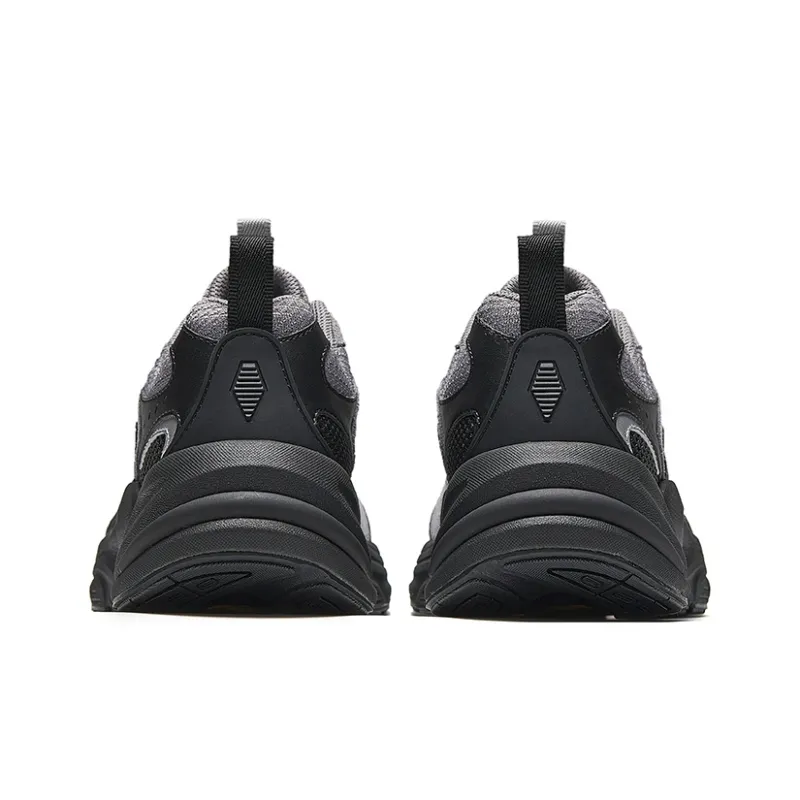 Anta Running Collection Non slip Wear resistant Shock Absorption Low Top Casual Running Shoes Men's Gray Black-3