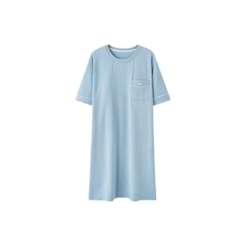 CAIHENGTONG Nightgown Women's English Cloud Pocket