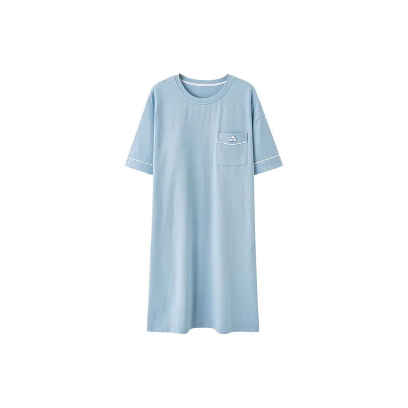 CAIHENGTONG Nightgown Women's English Cloud Pocket-0