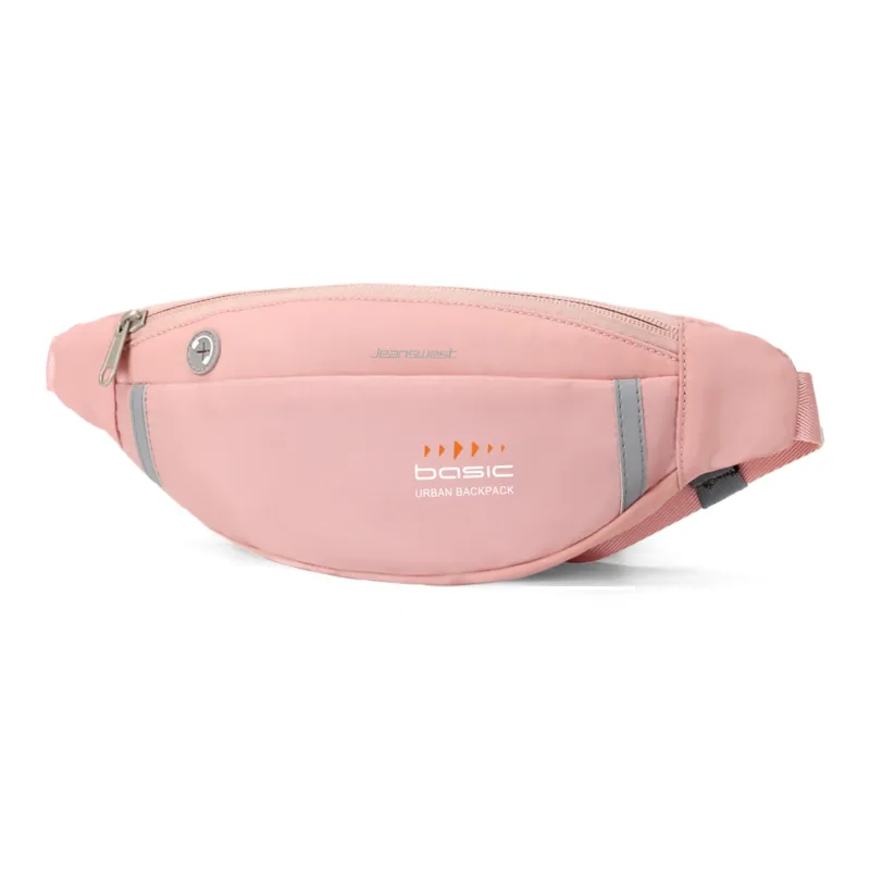 JEANSWEST Fabric Fanny Pack Regular Unisex Black/Pink Army Green Peacock Blue Light Blue Purple-7
