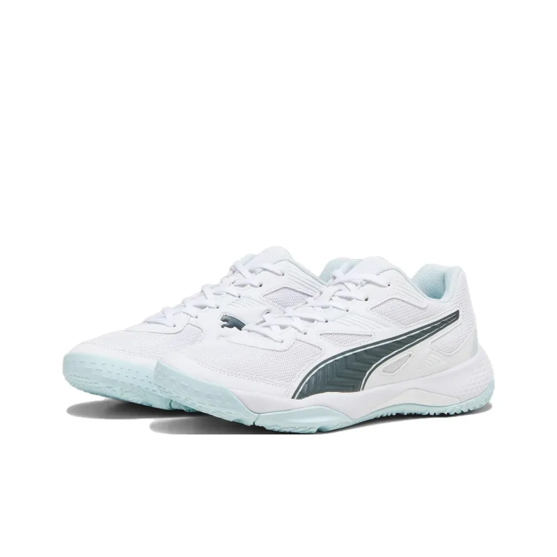 PUMA Slip Resistant, Abrasion Resistant, Breathable, Supportive Low Top Training Shoes Unisex White Blue-2
